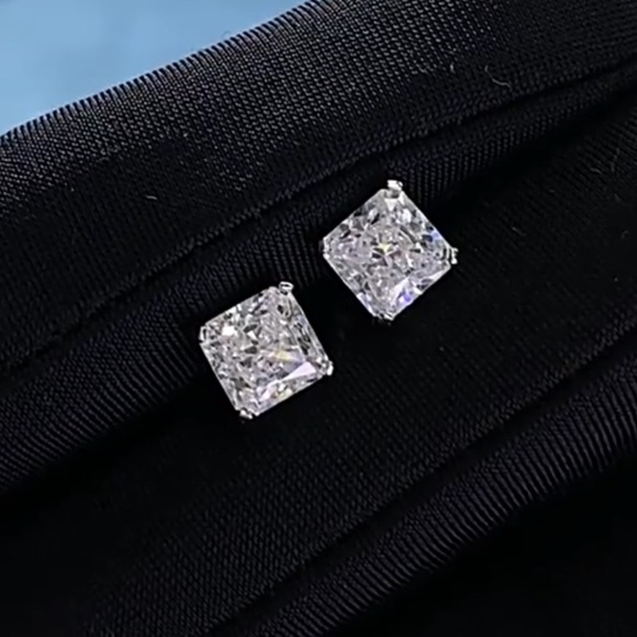 1ct Radiant Cut Earrings - Picture 7 of 16